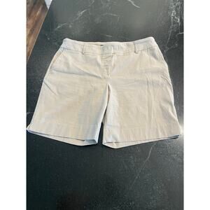 Hilary Radley Tan flat front shorts XL